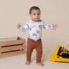 SNUGGLE HUNNY DIGGERS & TRACTORS LONG SLEEVE BODYSUIT