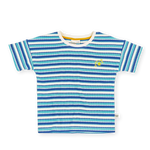 GOLDIE + ACE WAFFLE STRIPE T-SHIRT - BLUE STRIPE