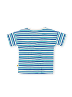 GOLDIE + ACE WAFFLE STRIPE T-SHIRT - BLUE STRIPE