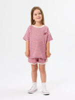 GOLDIE + ACE WAFFLE SHORTS - PINK STRIPE