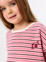 GOLDIE + ACE WAFFLE SHORTS - PINK STRIPE