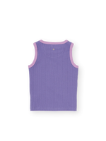 GOLDIE + ACE EMBROIDERED COLOUR POP RIB SINGLET - PURPLE
