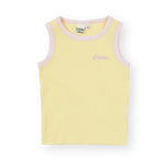 GOLDIE + ACE EMBROIDERED COLOUR POP RIB SINGLET - YELLOW