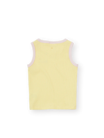 GOLDIE + ACE EMBROIDERED COLOUR POP RIB SINGLET - YELLOW