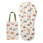 SNUGGLE HUNNY DIGGERS & TRACTORS UNIVERSAL ORGANIC PRAM LINER