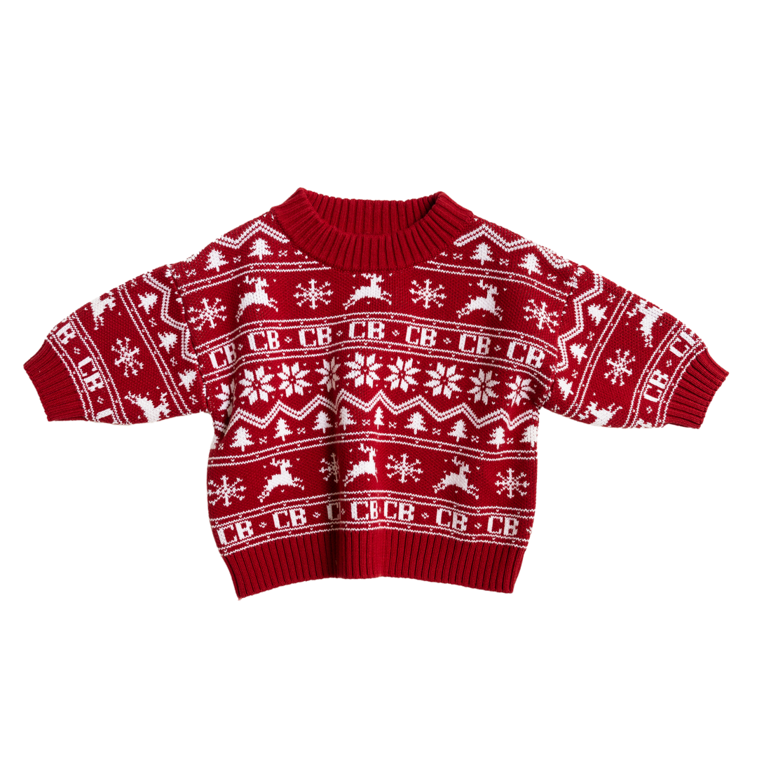 CINNAMON BABY CHRISTMAS SWEATER - RED