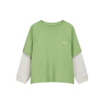 CUBBY ROCKY LAYERED TOP - AVOCADO / DOVE