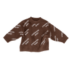 CINNAMON BABY KNITTED LOGO JUMPER - DARK CHOCOLATE