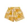 CINNAMON BABY LINEN SHORTS - MUSTARD