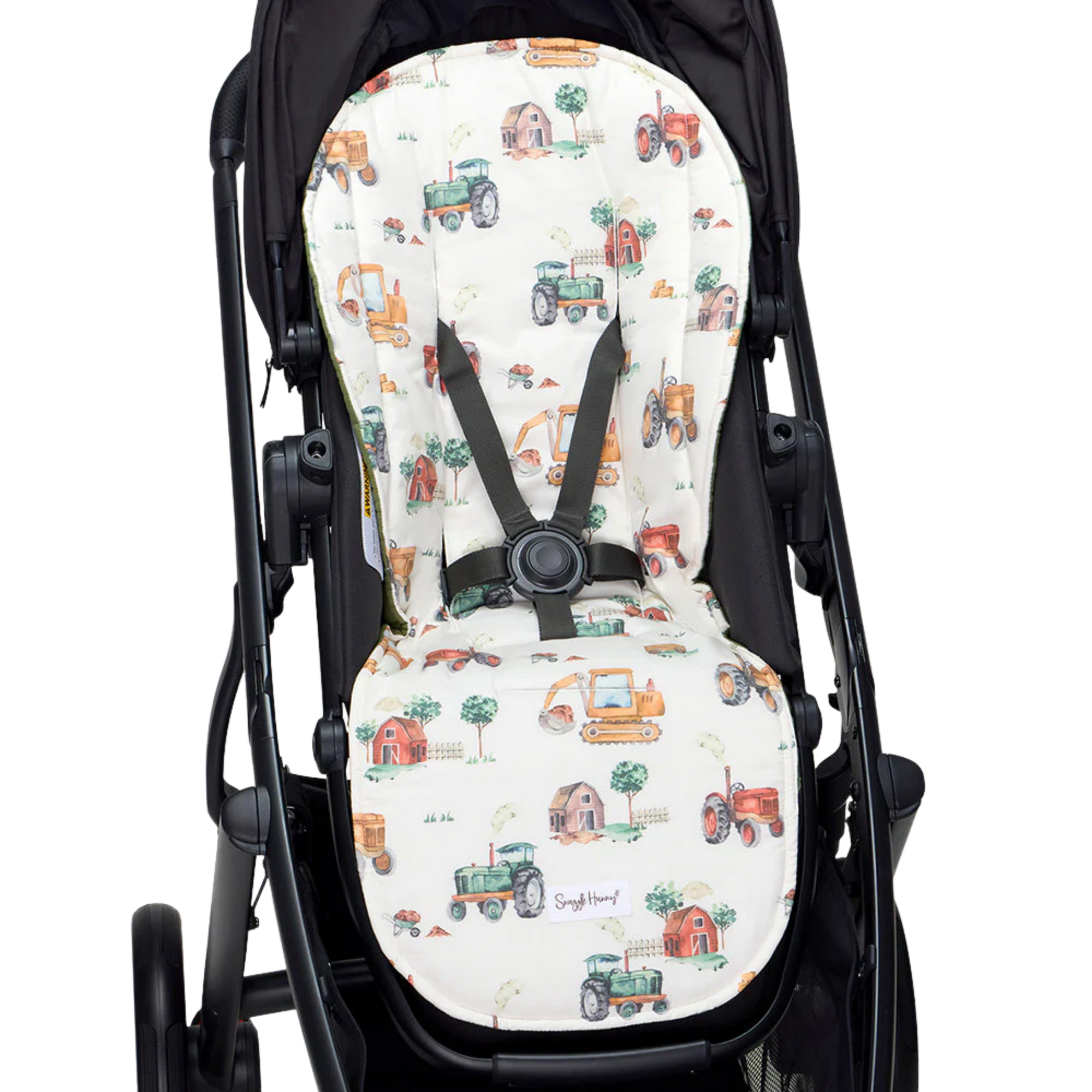 SNUGGLE HUNNY DIGGERS & TRACTORS UNIVERSAL ORGANIC PRAM LINER