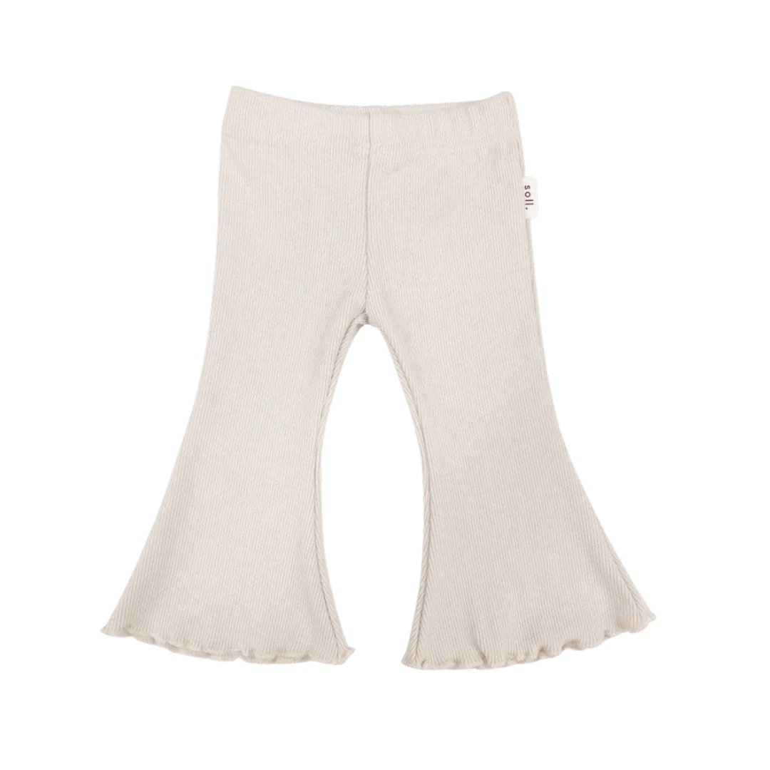 SOLL RIBBED FLARES - BEIGE