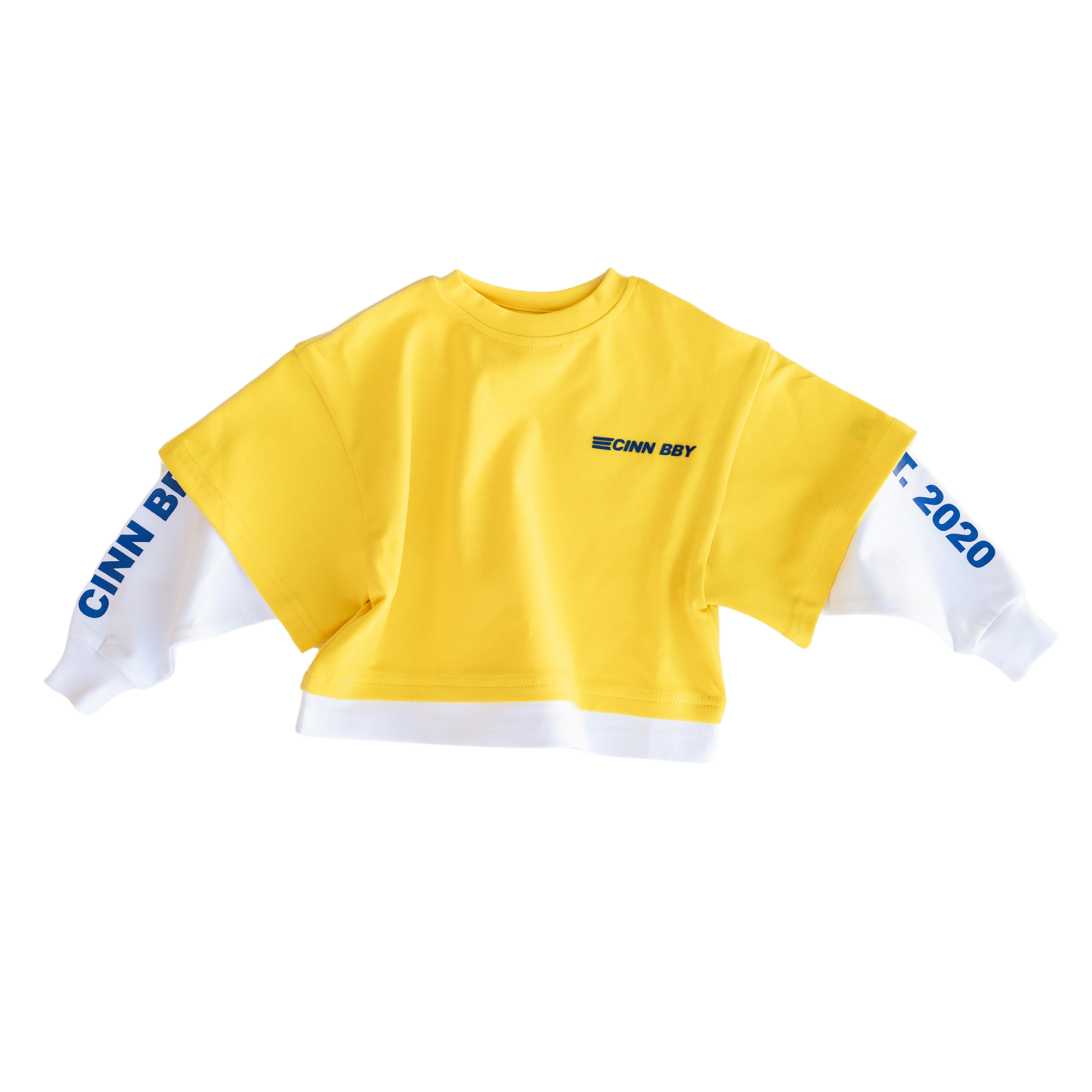 CINNAMON BABY LAYERED CB TEE - YELLOW