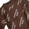 CINNAMON BABY KNITTED LOGO JUMPER - DARK CHOCOLATE