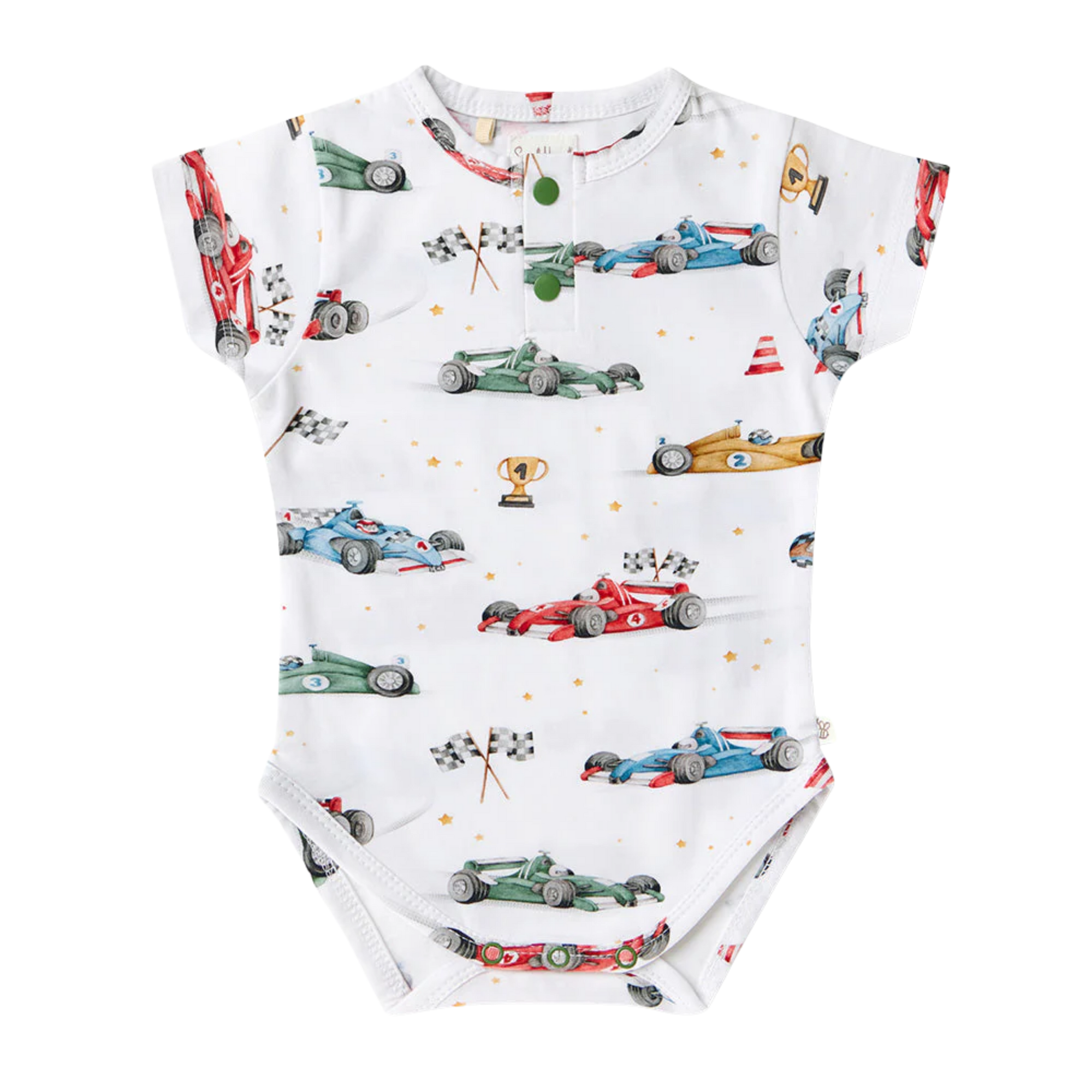SNUGGLE HUNNY LITTLE RACERS SHORT SLEEVE BODYSUIT