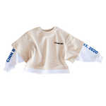 CINNAMON BABY LAYERED CB TEE - STONE