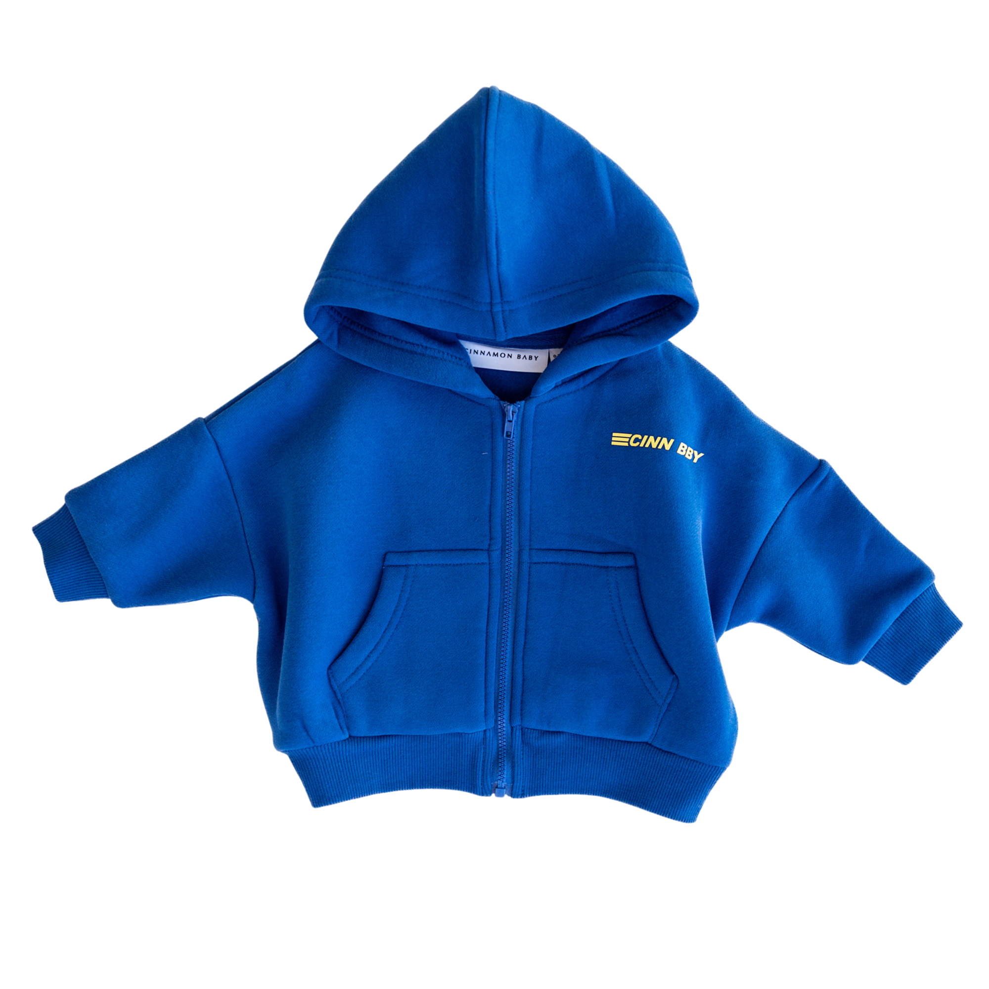 CINNAMON BABY PRIMARY ZIP HOODIE - BLUE