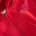 CINNAMON BABY PRIMARY ZIP HOODIE - RED