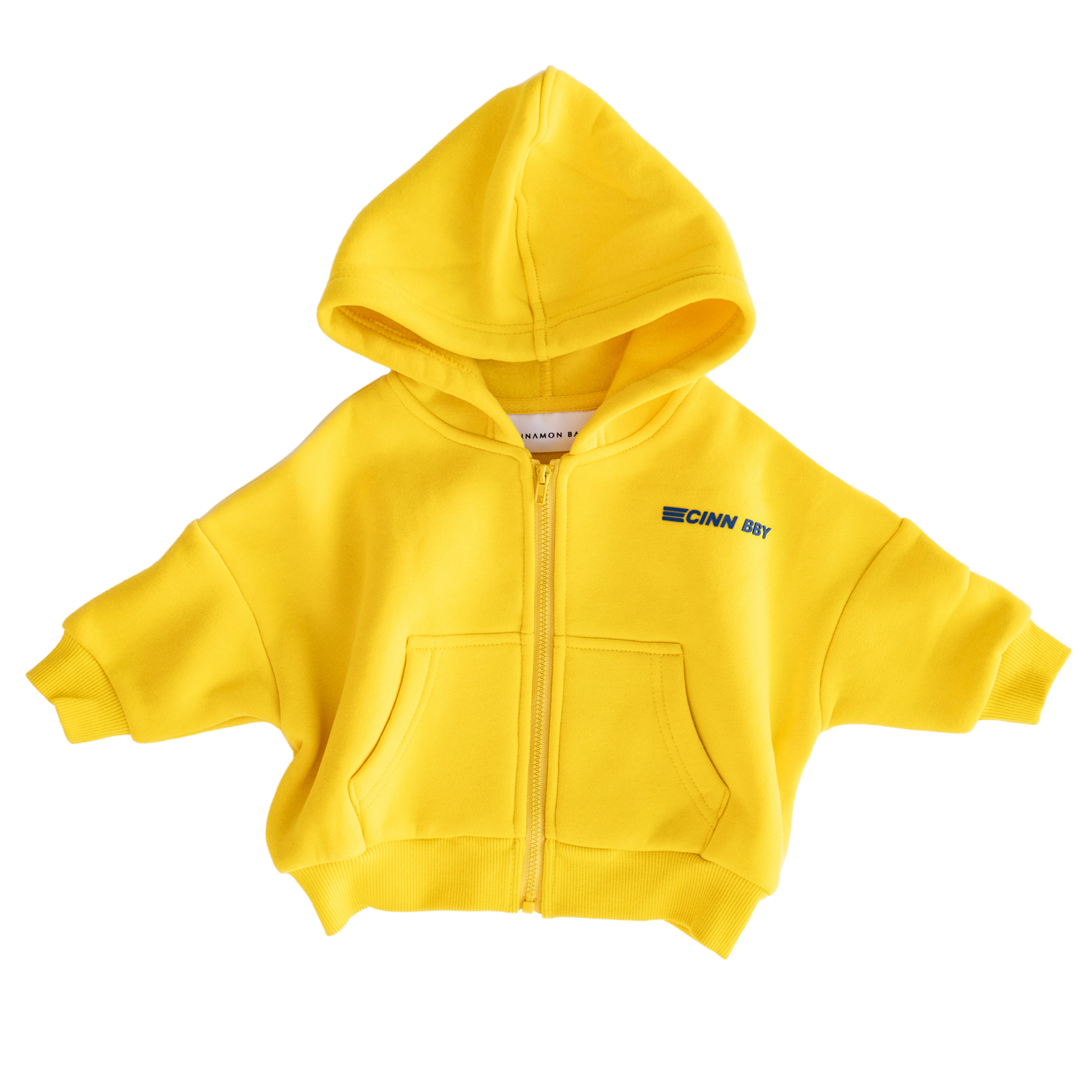 CINNAMON BABY PRIMARY ZIP HOODIE - YELLOW
