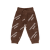 CINNAMON BABY KNITTED LOGO PANTS - DARK CHOCOLATE
