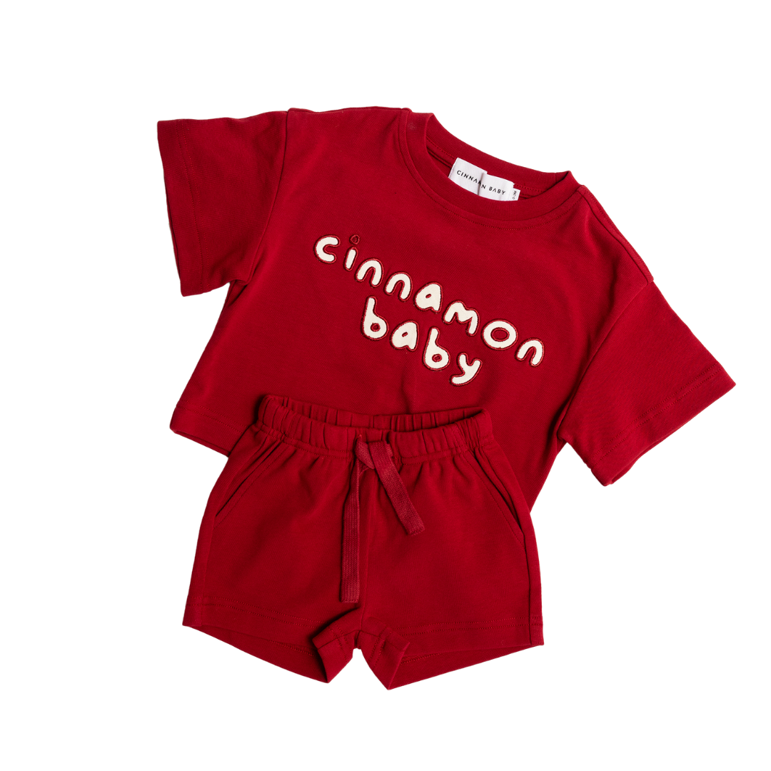 CINNAMON BABY SET - RED