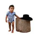 BOOT SCOOTIN BABIES SHORT SLEEVE ROMPER - DUSK