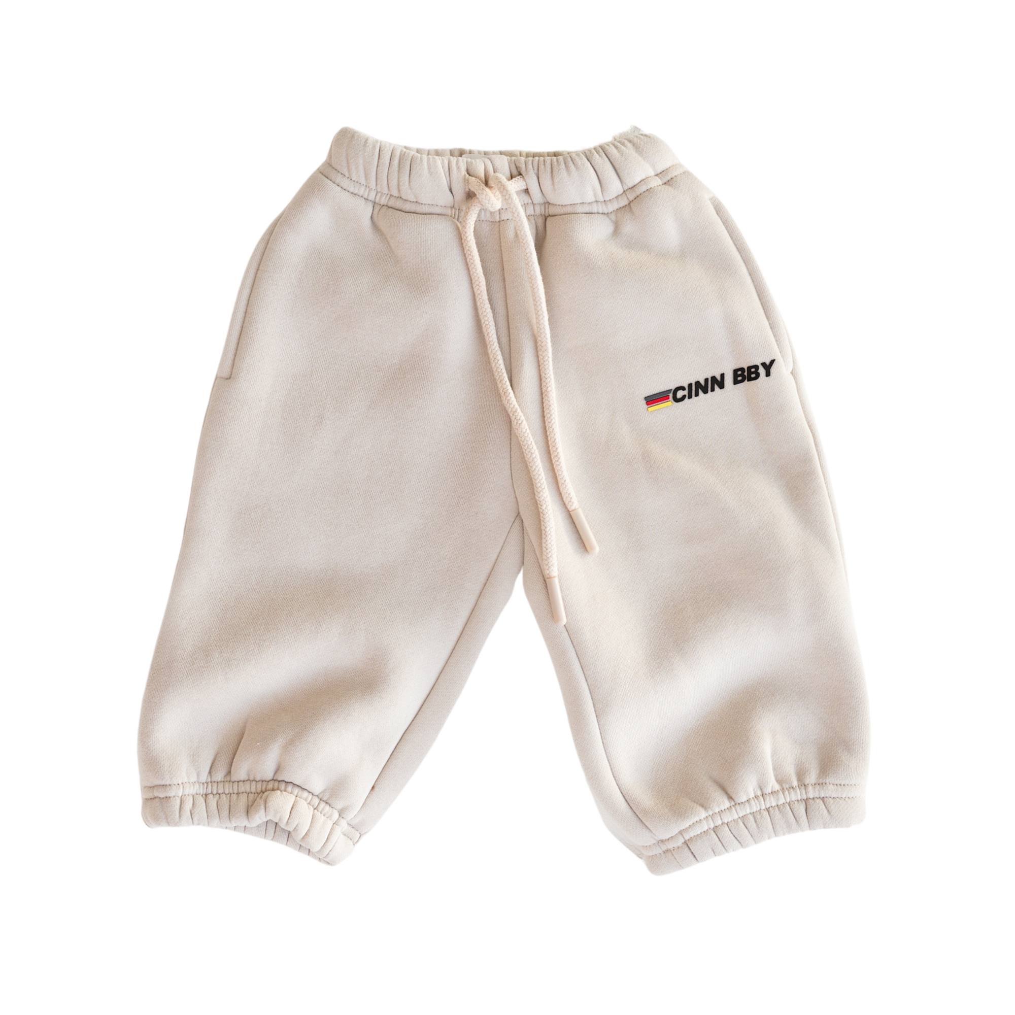 CINNAMON BABY PRIMARY TRACK PANTS - STONE