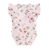 SNUGGLE HUNNY BIRDS & BLOOMS SHORT SLEEVE BODYSUIT WITH FRILL