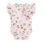 SNUGGLE HUNNY BIRDS & BLOOMS SHORT SLEEVE BODYSUIT WITH FRILL