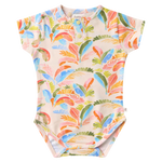 SNUGGLE HUNNY SUMMER PALM SHORT SLEEVE BODYSUIT