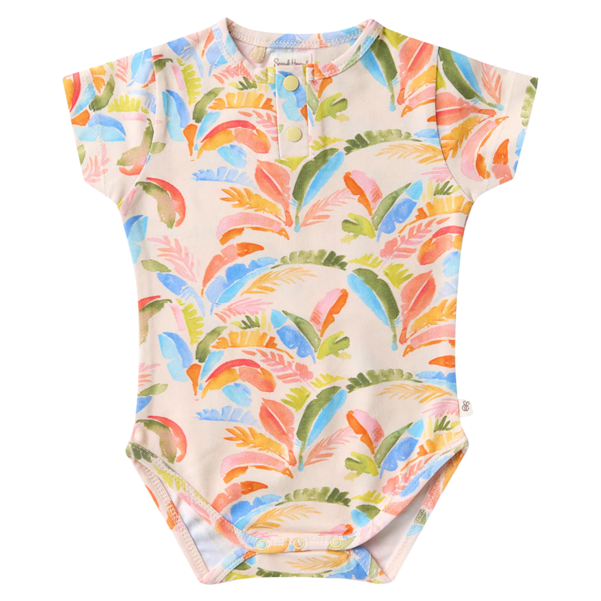 SNUGGLE HUNNY SUMMER PALM SHORT SLEEVE BODYSUIT