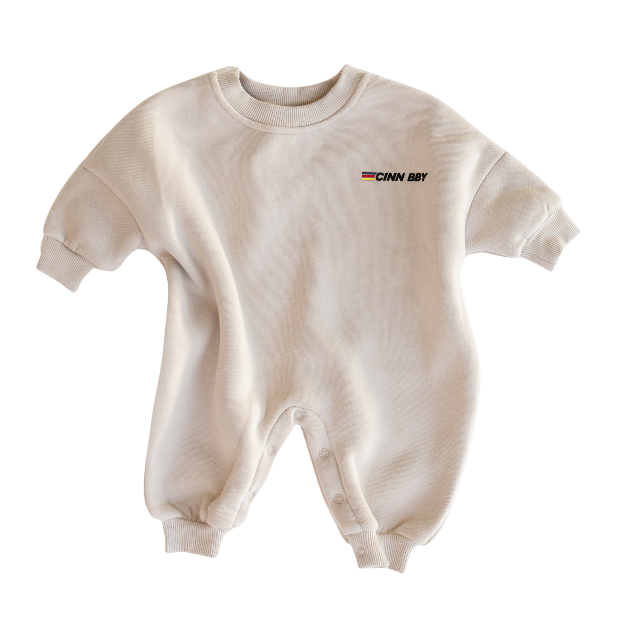 CINNAMON BABY PRIMARY LOUNGE SUIT - STONE