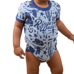 BOOT SCOOTIN BABIES SHORT SLEEVE ROMPER - DUSK