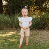 SNUGGLE HUNNY LADYBUG SHORT SLEEVE ORGANIC BODYSUIT WITH FRILL