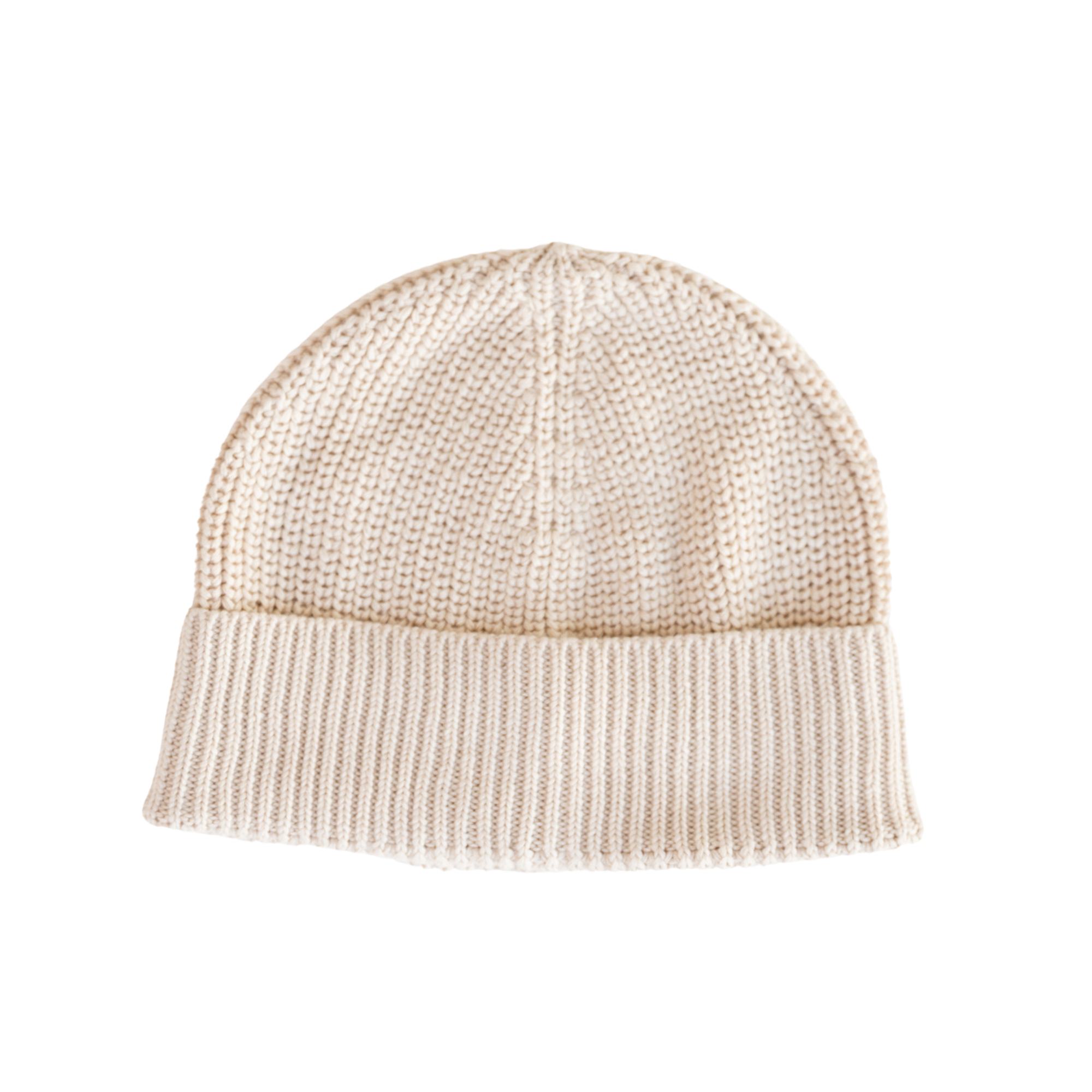 CINNAMON BABY FISHERMAN BEANIE - STONE