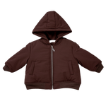 BAD BEBE PLAY ON BOMBER JACKET - CHOCOLATE