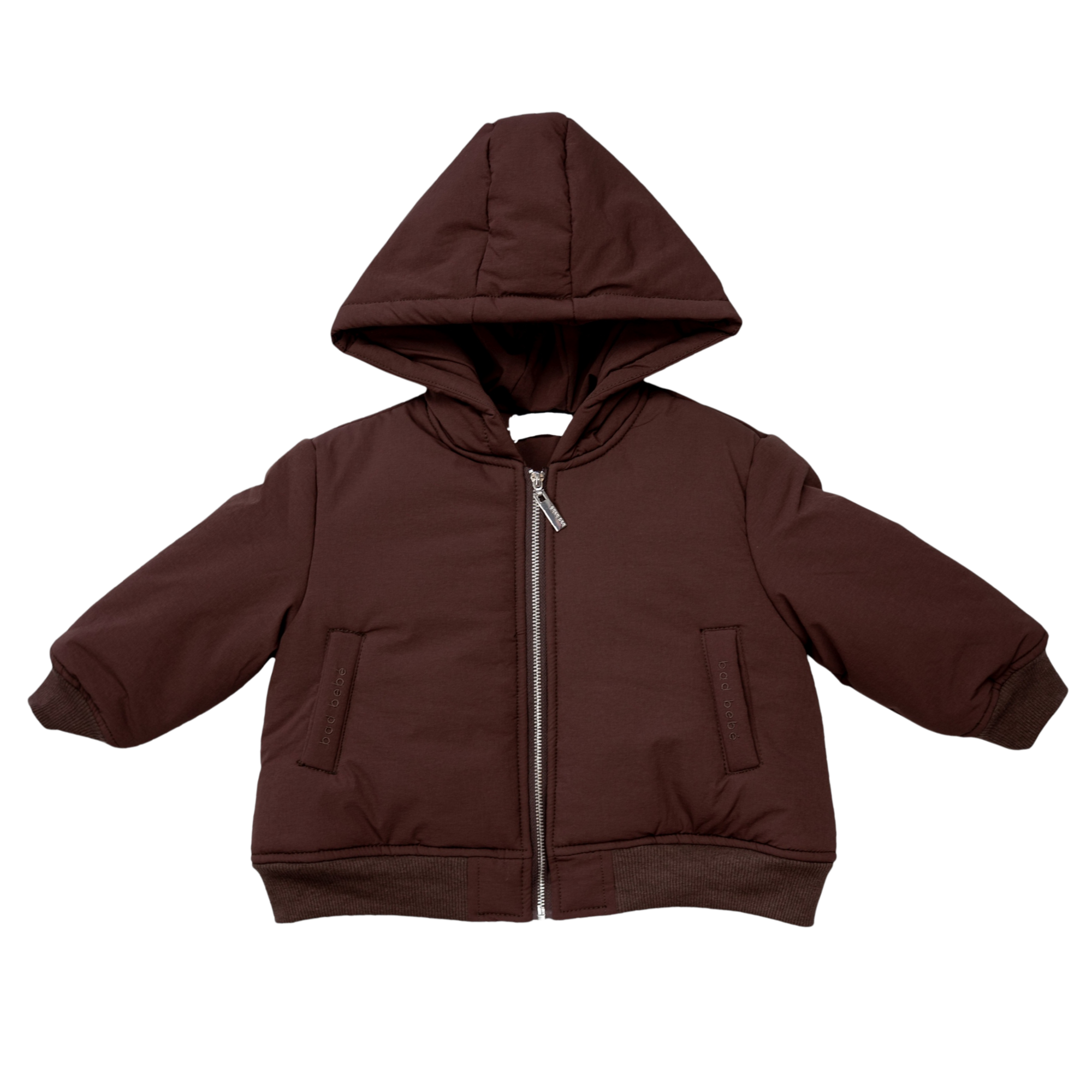 BAD BEBE PLAY ON BOMBER JACKET - CHOCOLATE