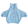 CINNAMON BABY OVERSIZED HALF ZIP JUMPER - SKY BLUE