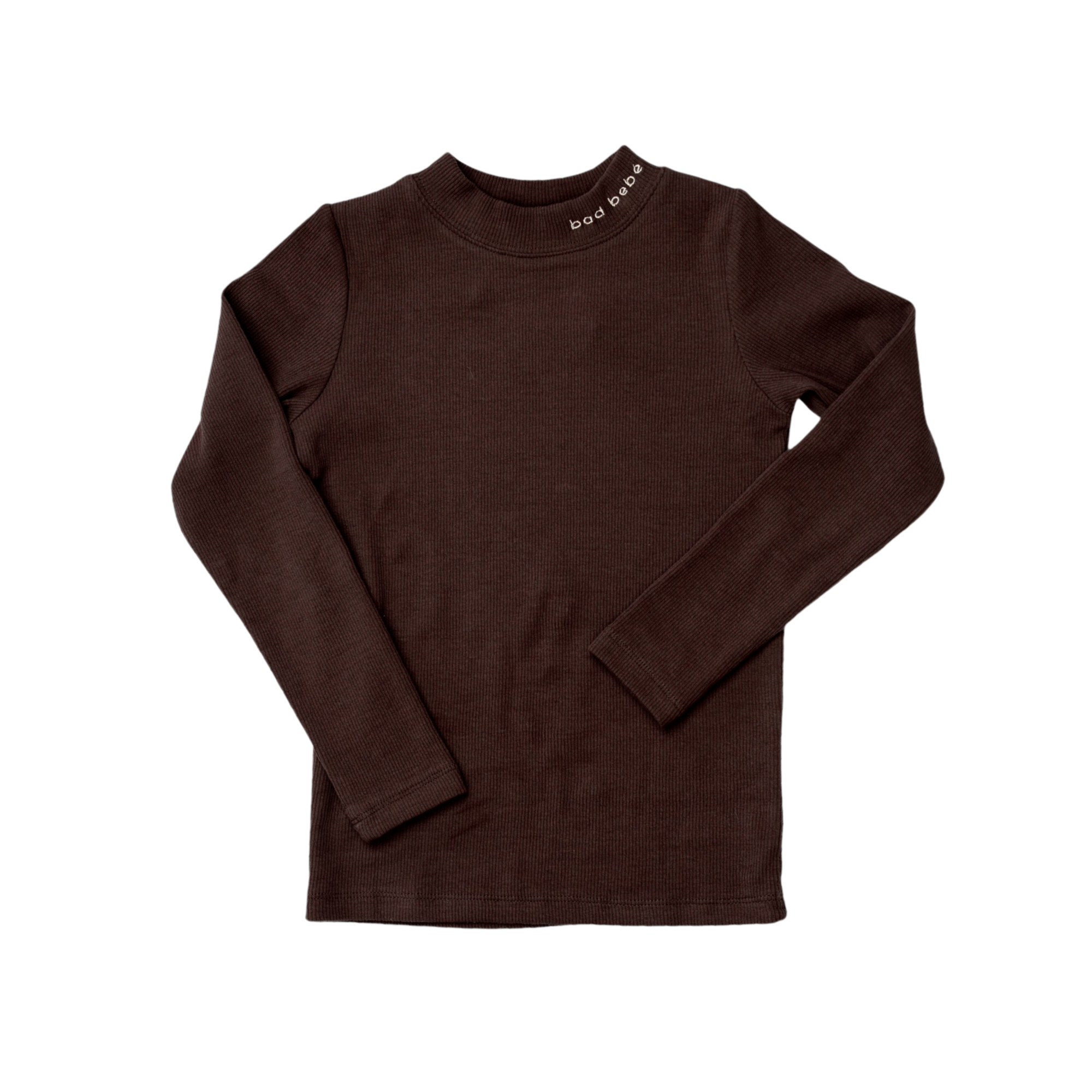 BAD BEBE ON REPEAT TURTLENECK - CHOCOLATE