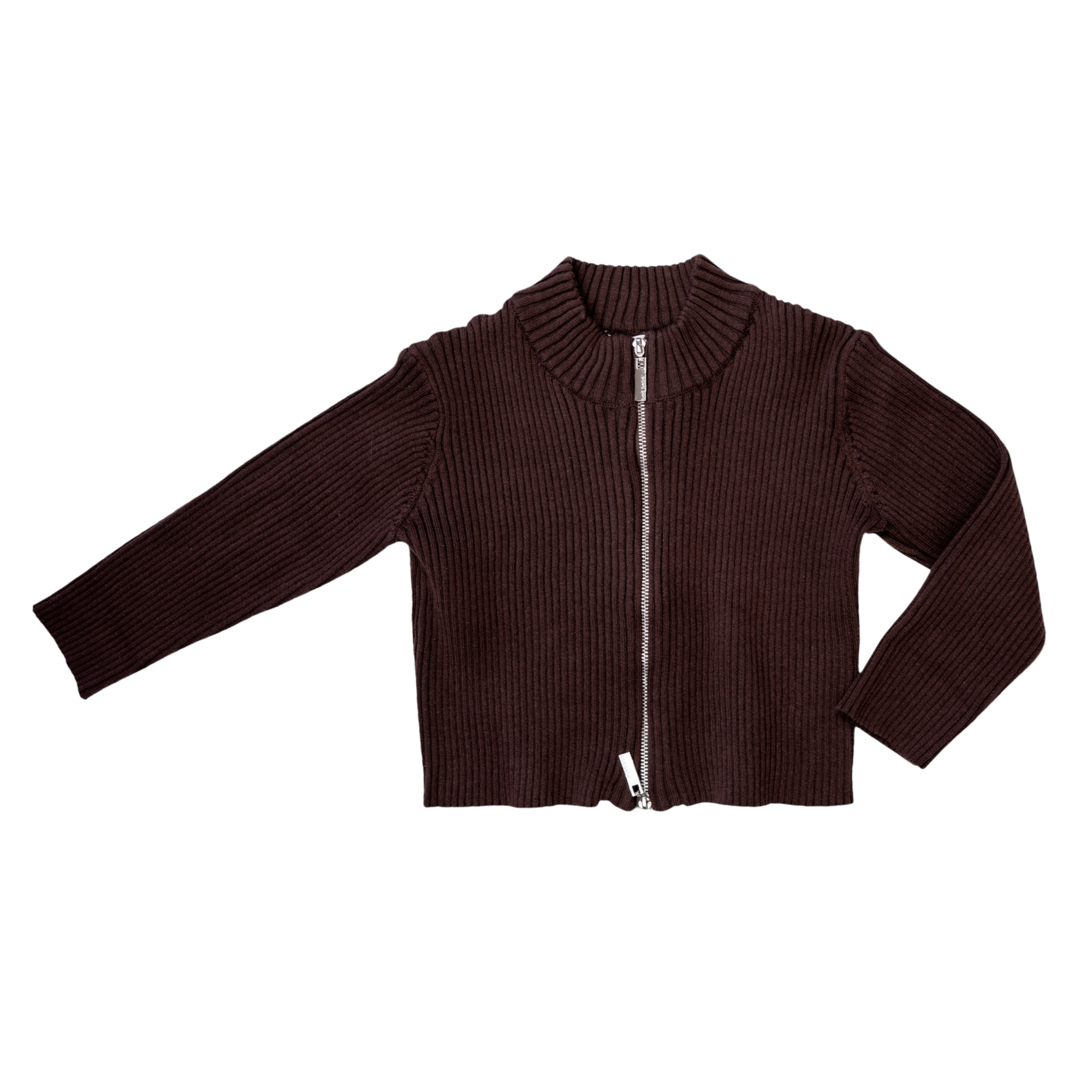 BAD BEBE TWO MOODS 2-WAY KNIT TOP - CHOCOLATE