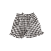CINNAMON BABY BLACK GINGHAM FRILL SHORTS