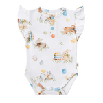 SNUGGLE HUNNY FLOPSY BUNNIES SHORT SLEEVE BODYSUIT WITH FRILL
