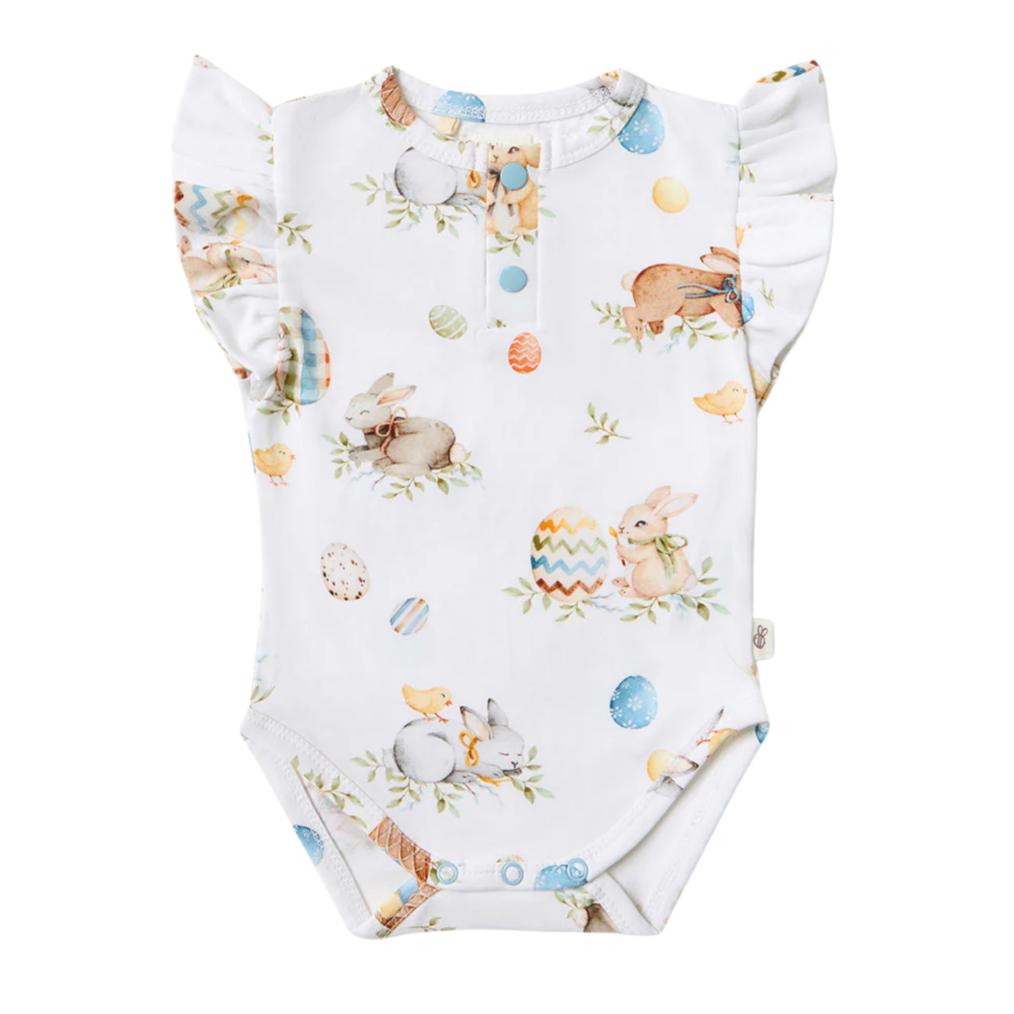SNUGGLE HUNNY FLOPSY BUNNIES SHORT SLEEVE BODYSUIT WITH FRILL