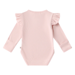 SNUGGLE HUNNY BABY PINK LONG SLEEVE BODYSUIT WITH FRILL