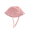 CINNAMON BABY GINGHAM BUCKET HAT - CRIMSON