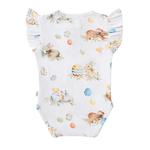 SNUGGLE HUNNY FLOPSY BUNNIES SHORT SLEEVE BODYSUIT WITH FRILL