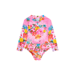 CAMILLA BABIES ZIP FRONT PADDLE SUIT WITH FRILL BACK - ILLUSTRATION NATION ILLUNATI