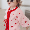 POSS & SOSS HEART TIE UP CARDIGAN - BERRY