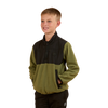 RINGERS WESTERN - WINTON KIDS 1/4 ZIP CREW NECK FLEECE - MILITARY GREEN