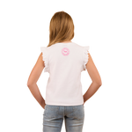 RINGERS MILANA GIRLS RIB TOP - WHITE