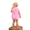 RINGERS WESTERN BABIES  SHORT SLEEVE WORK SHIRT ROMPER - PASTEL PINK